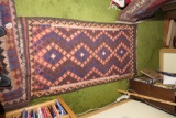 Vintage Middle Eastern or Persian Flat Weave Hand Made rug or carpet