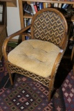 Vintage Rattan Armchair with cushion