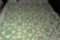 NIce antique green and white hand stitched quilt
