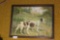 1910 lithograph print of hunting dogs