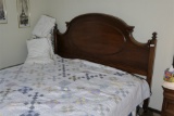Antique Queen Sized Headboard, frame, mattress