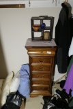 Narrow closet dresser PLUS items on top