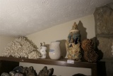 Steins including lithophane, pitcher, coral etc lot