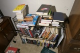 Shelf and books lot