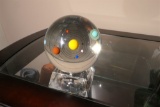 Unusual Vintage Glass Paperweight - Solar System