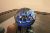 VIntage glass paperweight - signed