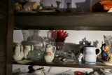 Shelf lot of misc china, ceramics etc