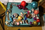 4 totes full of vintage Christmas ornaments