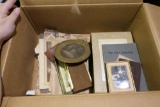 Box lot of old photos, snapshots, paper etc