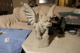 Cement or carved stone gargoyle