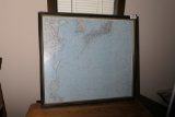 WWII Era Very Large Survival Navigational Silk Map