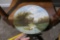 Antique reverse painted glass plate - country scene