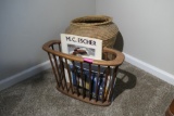 Magazine rack and basket