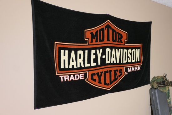 Vintage Large Harley Davidson wall banner