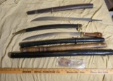 Swords, night sticks, etc lot