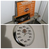 Harley Davidson Clock and Sticker