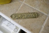 Antique brass plaque - Pump Room