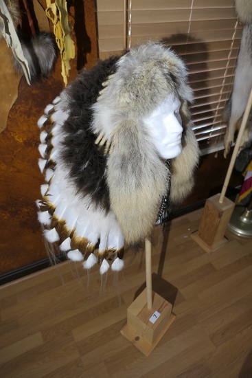 Native American Headdress War Bonnet by Buffy Sam, Navajo