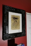 Signed and numbered Macabre Lithograph in frame