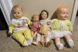 Group lot of 4 Vintage Dolls