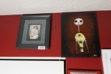 2 Macabre art pieces including original