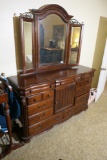 Large Sized Solid Wood Dresser w/Mirror