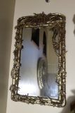 Large Unusual Chinese Bamboo Mirror