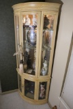 Large lighted curio or display cabinet