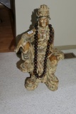 Large seated buddha with beads