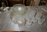 Large lot assorted crystal and glass for entertaining