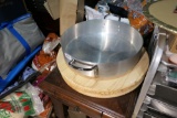 Very large Eagleware Pan and wooden base pieces