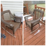 Pair of Nice Wicker Style Rocking Chairs