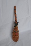 Antique Halloween Paper Witch's Broom