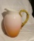 Antique Victorian Peachblow Blown Glass Pitcher