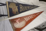 2 Antique Buckeye Lake Pennants