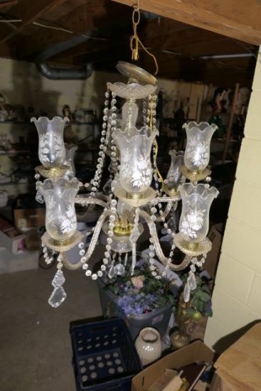 Vintage Glass Chandelier