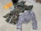 Group of assorted military camo clothing