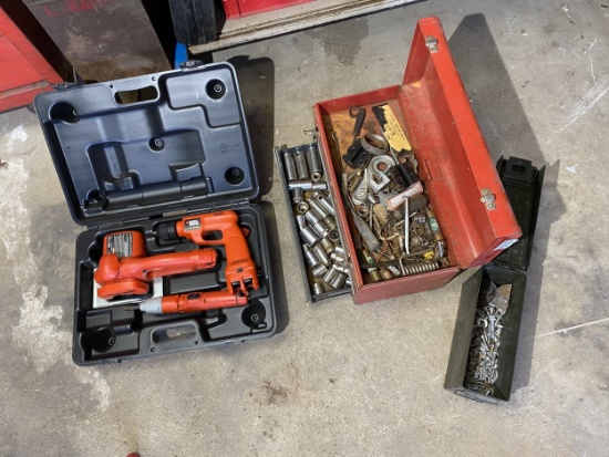 Rechargeable tools, tool box, ammo box, contents