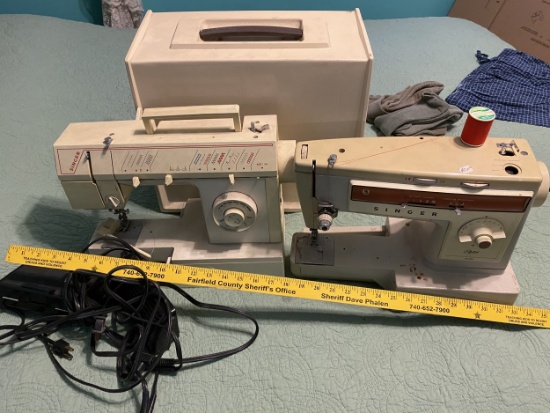 2 Older Singer Sewing Machines