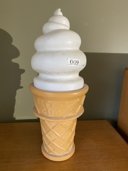 Vintage Plastic Ice Cream Cone Display piece