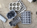 Group lot of cake and cookie molds