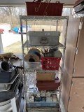 Rolling shelf unit with catering contents