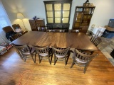 Large sized dining table plus chairs