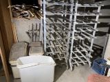 Industrial baking racks, containers lot