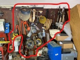 Group of assorted tools on the wall