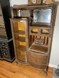 c. 1900 secretary  with shelves, mirror