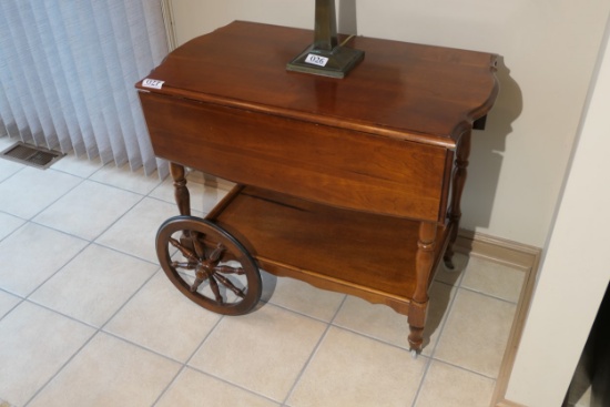 Vintage Maple Tea Caddy Cart