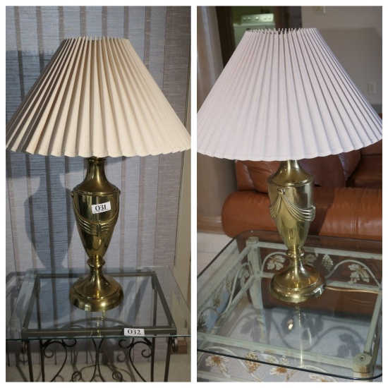 Pair of nicer vintage brass lamps