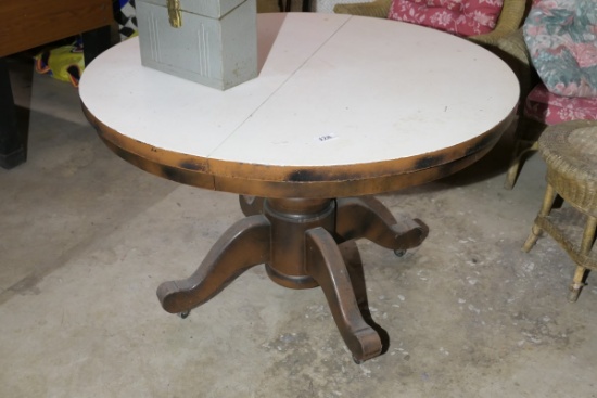 Antique Round Wooden Dining Table