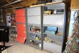 Three metal file cabinet units